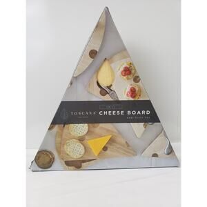 Toscana Swiss Cheese Board Knife Tools Set Platter Picnic Time Brand Family